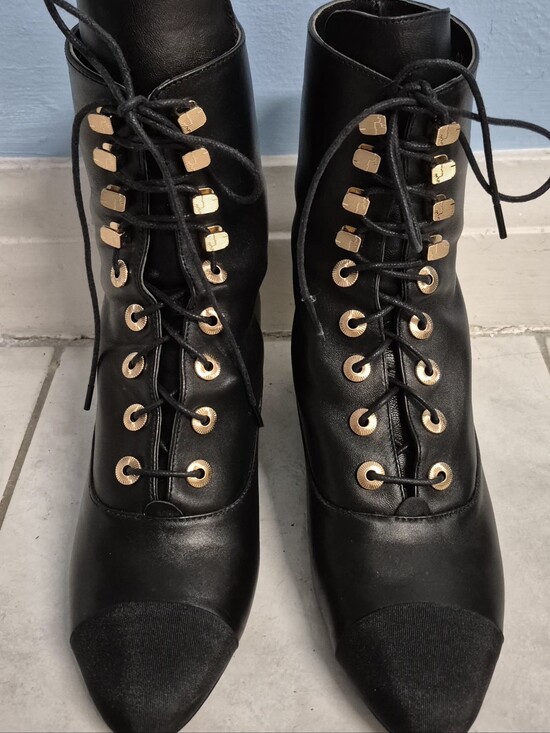 CHANEL Shoes - RARE CHANEL RUNWAY BOOTS ✨Authentic Chanel Lace-Up Ankle Boots (Style G34910)